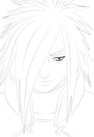 Madara Uchiha Coloring Page